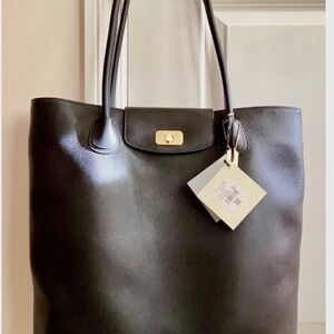 Moncrief London Amelia Italian Black Leather Handbag